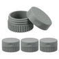 uxcell 4pcs Travel Containers for Toiletries, 0.68oz 20ml Small Silicone Cream Jars Leak-proof Travel Essentials with Lid for Cosmetic Body Skin Cream, Dark Gray - color: Dark Gray