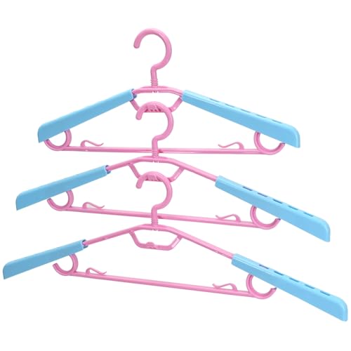 6-Pack Heavy Duty Plastic Extra-Wide Arm 15"-23" Suits Clothes Hangers with Swivel Hooks,Perfect for Coat,Jacket,Dress,Shirt,Trousers or Closet Space Saving,Pink - color: Pink+light Blue