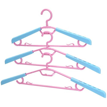 6-Pack Heavy Duty Plastic Extra-Wide Arm 15"-23" Suits Clothes Hangers with Swivel Hooks,Perfect for Coat,Jacket,Dress,Shirt,Trousers or Closet Space Saving,Pink - color: Pink+light Blue