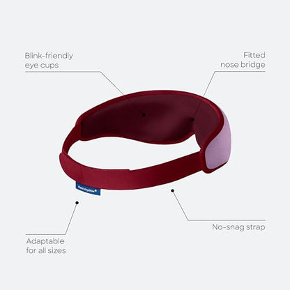 Ostrichpillow Eye Mask, Sleep Mask for Men Women 100% Blackout, No Pressure On Eyes, Soft & Breathable, Adjustable Fit, Travel Bag Included - color: Dusk
