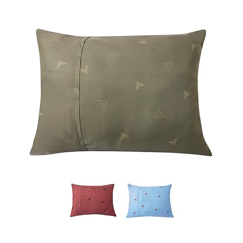Teton Sports Camp Pillow; Great for Travel, Camping and Backpacking; Washable, Olive - color: Olive/Charcoal