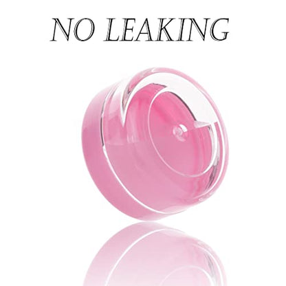 5 Gram Sample Containers with Lids, Mini Makeup Containers, Empty Plastic Travel Cosmetic Containers with Labels(25 Count, Pink Lid) - color: Pink