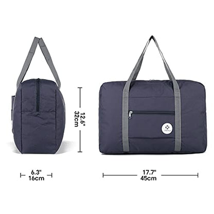For Spirit Airlines Personal Item Bag Foldable Travel Duffel Bag Tote Carry on Luggage Duffle Overnight for Women and Men - color: 1112 Dark Blue