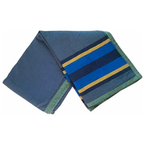 WP West Path Waxed Canvas Camping Blanket & Bedroll – Waterproof Canvas Blanket, Oilskin Outdoor Blanket, Camp Blanket, Bushcraft Ground Cloth (Blue/Grey, Regular) - color: Blue/Grey, size: Regular