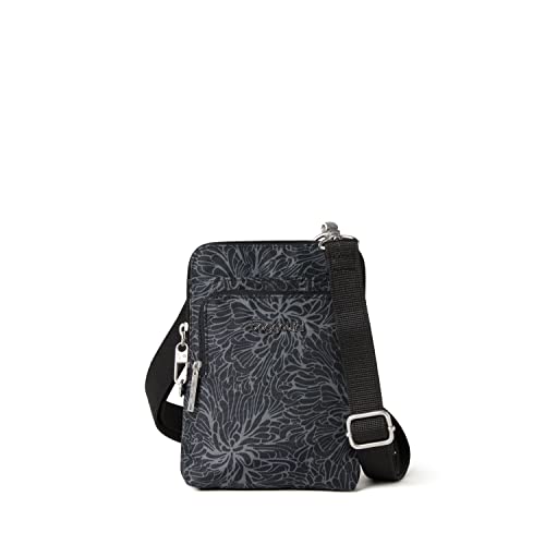 Baggallini Women's Securtex Anti-theft Activity Crossbody Bag - color: Midnight Blossom Print