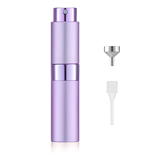 LISAPACK 8ML Atomizer Perfume Spray Bottle for Travel, Empty Refillable Cologne Dispenser, Portable Sprayer (Purple) - color: Purple