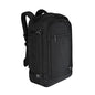 Amazon Basics Travel Backpack,Carry-On with Laptop Compartment, 1.55 cu. ft. Capacity,Expandable for 10% Extra Space,Convertible Backpack & Shoulder Bag,Multiple Pockets,13.8"W x 21.5"H x 9.5"D, Black - color: Black