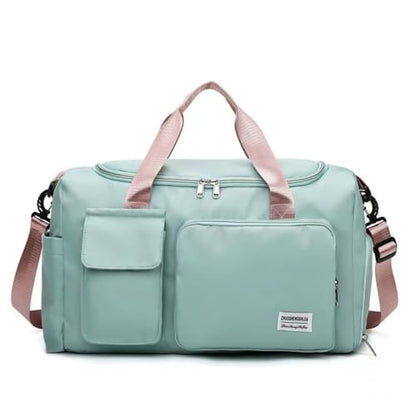 New Sports Tote Gym Travel Luggage Shopping Delivery Weekend Camping Overnight Bag(green) - color: green