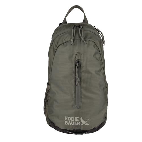 Eddie Bauer Stowaway Packable Sling Bag | Foldable | Travel | Outdoor | Lightweight | Compact | Everyday Carry | Ripstop Nylon | 10L - Spruce Green - color: Spruce Green