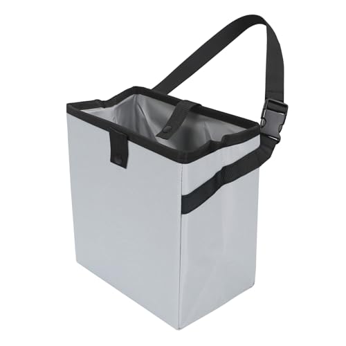 Homelove Car Trash Can, Leak-Proof Waterproof Trash Bin Collapsible Portable Auto Garbage Bag Large Capacity Trashcan Storage Bag Multipurpose Car Organizer Hanging (Light-Gray) - color: Light-Gray