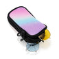 QIUTIMIY Sunglasses Soft Case Zipper Double Eyeglass Case with 2 Compartments 1 Belt Clip - color: Gradient