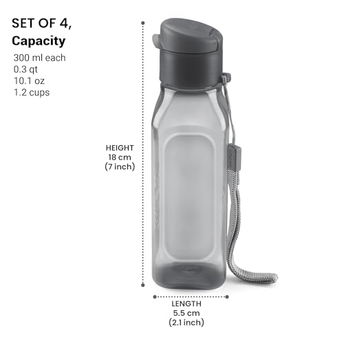 MILTON Travel Water Bottle – 1Pcs Reusable Sports Bottle with Easy Open Close Lid and Leakproof Neck – Food Grade Plastic Water Bottles for Adults and Kids, School, Gym - color: Blue