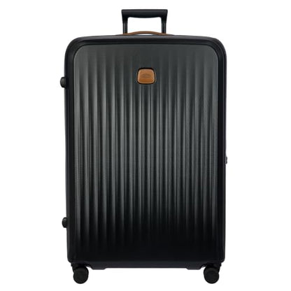 Bric's Taormina Ultra-Light Checked Luggage – Expandable Hard Shell Suitcase with TSA Lock, Anti-Tamper Zippers & 360 Spinner Mobility Wheels - 32 Inch, Black - color: Black, size: Checked-Extra Large
