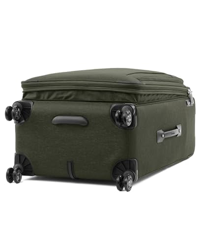 Travelpro Platinum Elite Softside Expandable Checked Luggage, 8 Wheel Spinner Large Suitcase, TSA Lock, Men and Women, Pilot Green, Checked Large 29-Inch - color: Pilot Green, size: Checked-Large 29-Inch