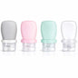 2 oz Silicone Travel Bottles, Leakproof Squeeze Bottle Mini Travel Size Container for Toiletries Lotion Shampoo and Conditioner Liquid Salad Dressing to go Condiment, TSA Approved, 4 Pack - color: Grey, Pink, Green, White, size: 2 oz