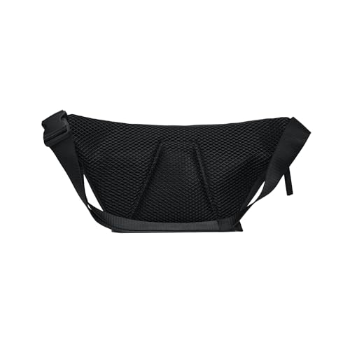 RAINS Bum Bag - Black Waterproof Unisex Sling Bag for Men and Women - Adjustable Strap, Coated Zip Closure - Crossbody Belt Bag for Travel and Everyday Use - 2 Year Warranty - size: Standard