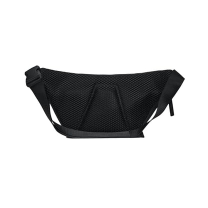 RAINS Bum Bag - Black Waterproof Unisex Sling Bag for Men and Women - Adjustable Strap, Coated Zip Closure - Crossbody Belt Bag for Travel and Everyday Use - 2 Year Warranty - size: Standard