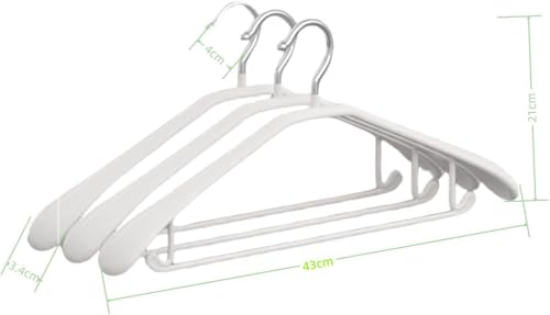 5 Pack Wide Shoulder Hangers 17” Metal Suit Hangers Smooth Soft Gloss Grippy Flexible Thick Rubber Blazer Non Slip Jacket Clothes Hangers White - color: White