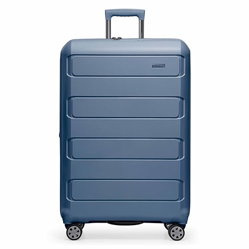 Traveler's Choice Pagosa Hardshell Expandable Luggage with Spinner Wheels, Slate Blue, 2-Piece Set (22/27) - color: Slate Blue, size: 2-Piece Set (22/27)
