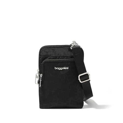 Baggallini Women's Securtex Anti-theft Activity Crossbody Bag - color: Black Cheetah