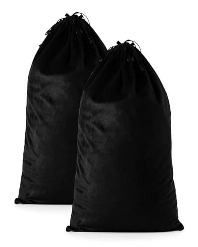 2 Pcs Shoe Bags for Travel, 21.2"x13.3" Large Boot Bags for Cowboy Boots, Washable Velvet Dust Bag with Drawstring for Dress Shoes, Handbags and Clothing, Suitable for Travel and Home Storage - color: Black Beauty, size: 21.2"x13.3"