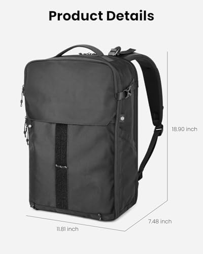 Portal Travel Backpack for Men Women, 28L/38L Expandable Carry On Backpack, TSA Friendly Flight Approved Luggage Sleeve, Water Resistant Business Laptop Backpack for Travel Work Commute - size: 28L