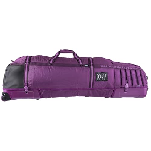 Sun Mountain Kube Golf Travel Bag, 2-Wheel Rolling System-Compact Storage Case - color: Concord Plum Violet