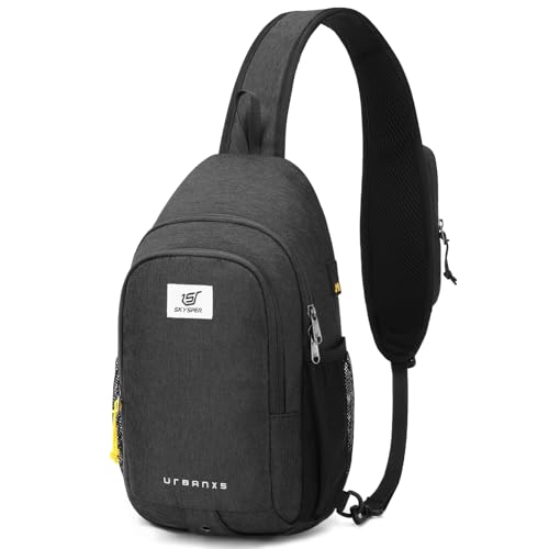 SKYSPER Sling Bag Anti Theft Crossbody Bag RFID Lightweight Travel Shoulder Chest Bag for Hiking Walking - color: Black