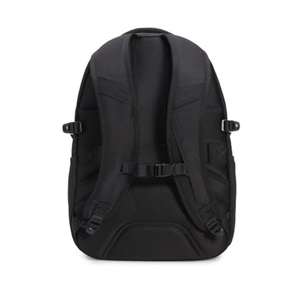 Amazon Basics Travel Laptop Backpack with Multiple Pockets and Compartments for 15.6 inch Laptop, Water Resistant, Spacious with Padded Shoulder Straps, Black | for 15.6 inch Laptop - size: 15.6"