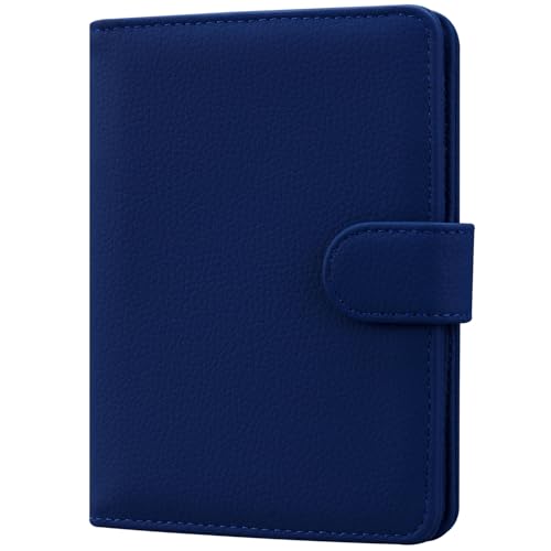 HOTCOOL Passport Holder Travel Essentials Airplane & Cruise Essentials Ship Leather Wallet Cover Case RFID Blocking Women & Men Vacation Travel Accessories Gifts Deals, Litchi - Navy Blue - color: A Litchi Navy
