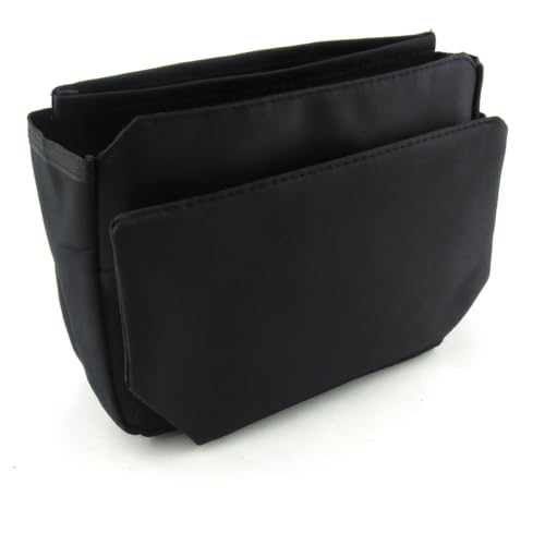 Periea ‘Tegan’ Small Handbag Organizer Insert or Make-up Bag – 5 Colors Available (Black) - color: Black