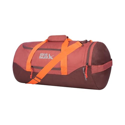 Eddie Bauer Stowaway Packable Duffel Bag | Travel | Foldable | Lightweight | Durable | Ripstop Polyester - color: Maroon