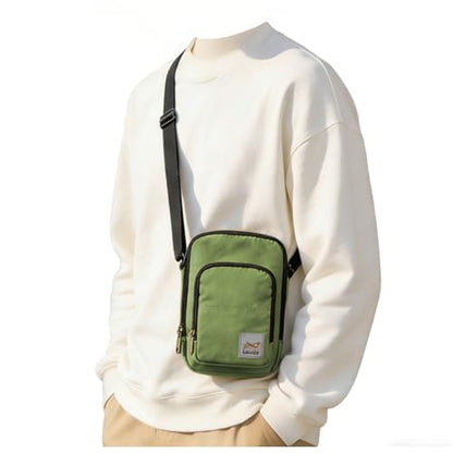 SEAFEW Mini Crossbody Bag Shoulder Bag for Men, Small Messenger Satchel Bag for Women - color: Green - Sling