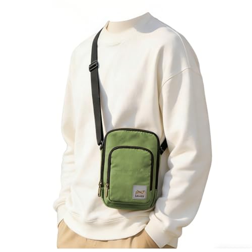 SEAFEW Mini Crossbody Bag Shoulder Bag for Men, Small Messenger Satchel Bag for Women - color: Green - Sling
