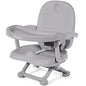 YOLEO Baby High Chair Booster Seat for Dining Table, Foldable High Chairs with Adjustable Heights, Travel Booster Seat with Removable Tray - color: Grey, size: No Cushion