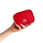 Portable Empty First Aid Bag, Mini Travel Medicine Pouch Double Zippers Handy Pills Pocket for Travel Home, Red - color: Red
