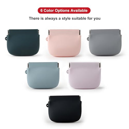 Squeeze Coin Purse for Women – Silicone Small Coin Pouch with Kiss Lock for Coins, Keys, Lipstick, and Earphones – Mini Cute Change Purse, Coin Purse & Pouch for Daily Life, Cars, Travel, Party - color: Squeeze / Black