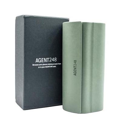 Eyeglass and Sunglass 2-Compartment Travel Case - color: Sage Green