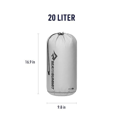 Sea to Summit Ultra-SIL Stuff Sack, Ultralight Outdoor and Travel Storage - color: HighRise Grey, style: 20 Liter