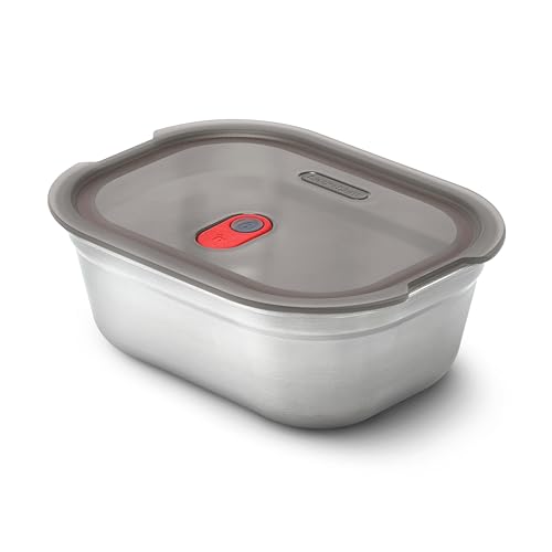 BLACK + BLUM Microwavable Stainless Steel Lunch Box | Multi-Function, Vacuum Sealed Container for Healthy Food | Portable and Stackable Food Storage for Office and Outdoor | 40 oz / 1200 ml - size: Large Box (1.2L)