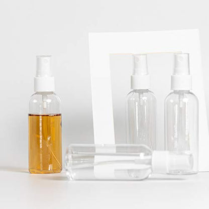 3 Pack Small Spray Bottle, 2.7oz/80ml Travel Spray Bottle, Empty Fine Mist Spray Bottles, Refillable Mini Spray Bottles with Labels
