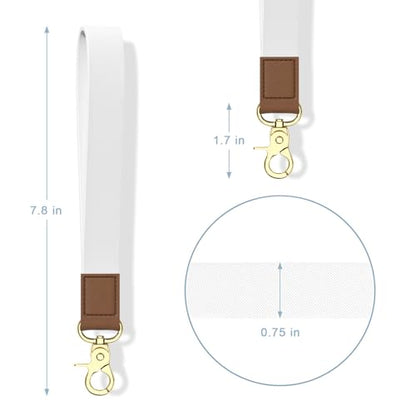 Aiawoxc Credit Card Holder, Small RFID Wallet Slim Leather Card Organizer Case with Zipper and Wristlet Strap, White - color: A-White, size: Wrist Strap