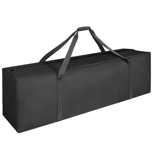 COOLBEBE 52" Sports Duffle Bag - 160L Extra Large Travel Duffel Luggage Bag with Upgrade 2-way Lockable Zippers, Sturdy & Water Resistant Long Duffle Bag for Camping Moving (Black 52inch) - size: 52" x 12" x 16"