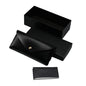 Portable Leather Glasses Case Anti-pressure Glasses Bag Coin Purse Storage Bag Suitable for Men and Women - color: Button Suit Black