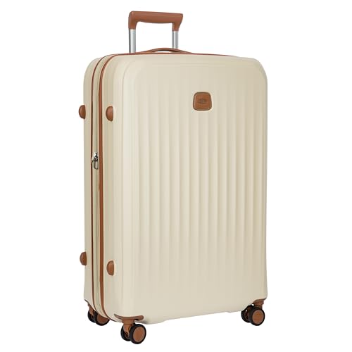Bric's Taormina Ultra-Light Checked Luggage – Expandable Hard Shell Suitcase with TSA Lock, Anti-Tamper Zippers & 360 Spinner Mobility Wheels - 30 Inch, Cream - color: Cream, size: Checked-Large