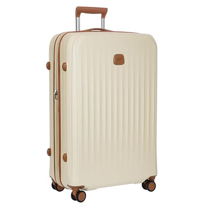 Bric's Taormina Ultra-Light Checked Luggage – Expandable Hard Shell Suitcase with TSA Lock, Anti-Tamper Zippers & 360 Spinner Mobility Wheels - 30 Inch, Cream - color: Cream, size: Checked-Large
