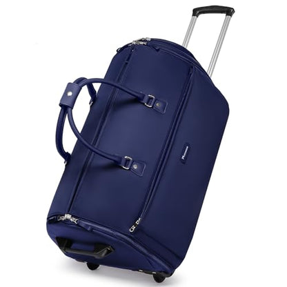 Modoker Rolling Garment Bags, 25in Large Garment Duffle Bag with Wheels, 3 in 1 Garment Suit Luggage Bag, Not Standard Carry-On Size for Women Men Business Travel Weekender, Blue - color: 25in-Blue