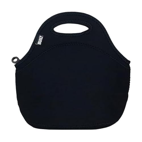 Built Gourmet Getaway Lunch Bag - Insulated Neoprene Lunch Box for Women and Men, Collapsible and Machine Washable, Black - color: Black