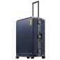 LEVEL8 Zipperless Large Suitcase with Wheels Checked Luggage 28 Inch, Aluminum Frame Suitcase Hard Shell Luggage with Tsa Locks, Blue - color: Blue, size: Checked 28 Inch