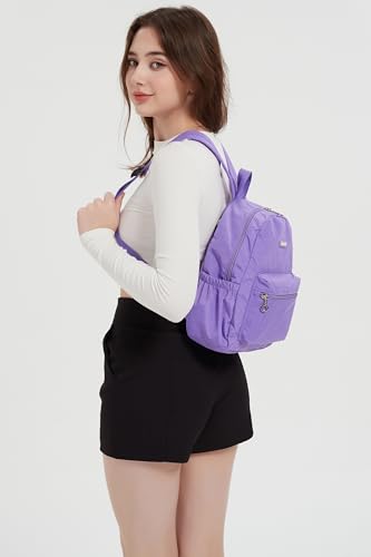 AOTIAN Mini Lightweight 11.8 Inch Backpack Durable Travel Hiking Women and Girls Small Daypack, 7 Liters Light Violet Purple - color: Light Violet Purple